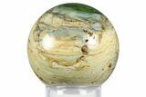 Gary Green Jasper (Larsonite) Bog Wood Sphere - Oregon #369041-1